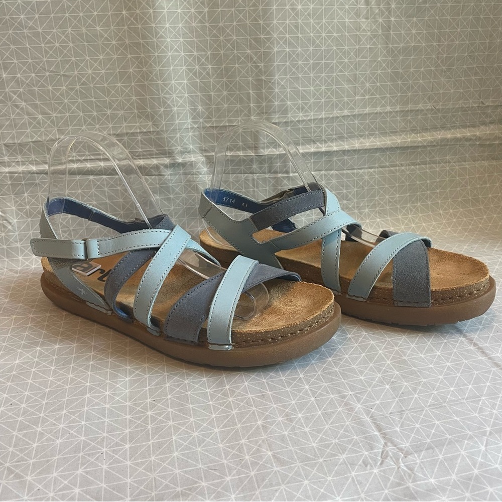 The Art Company Strappy Leather Sandals Blue 41